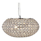 Searchlight Chantilly Pendant  - 3Lt Ceiling Pendant, Chrome With Clear Crystal Buttons Inserts 7163-3Cc