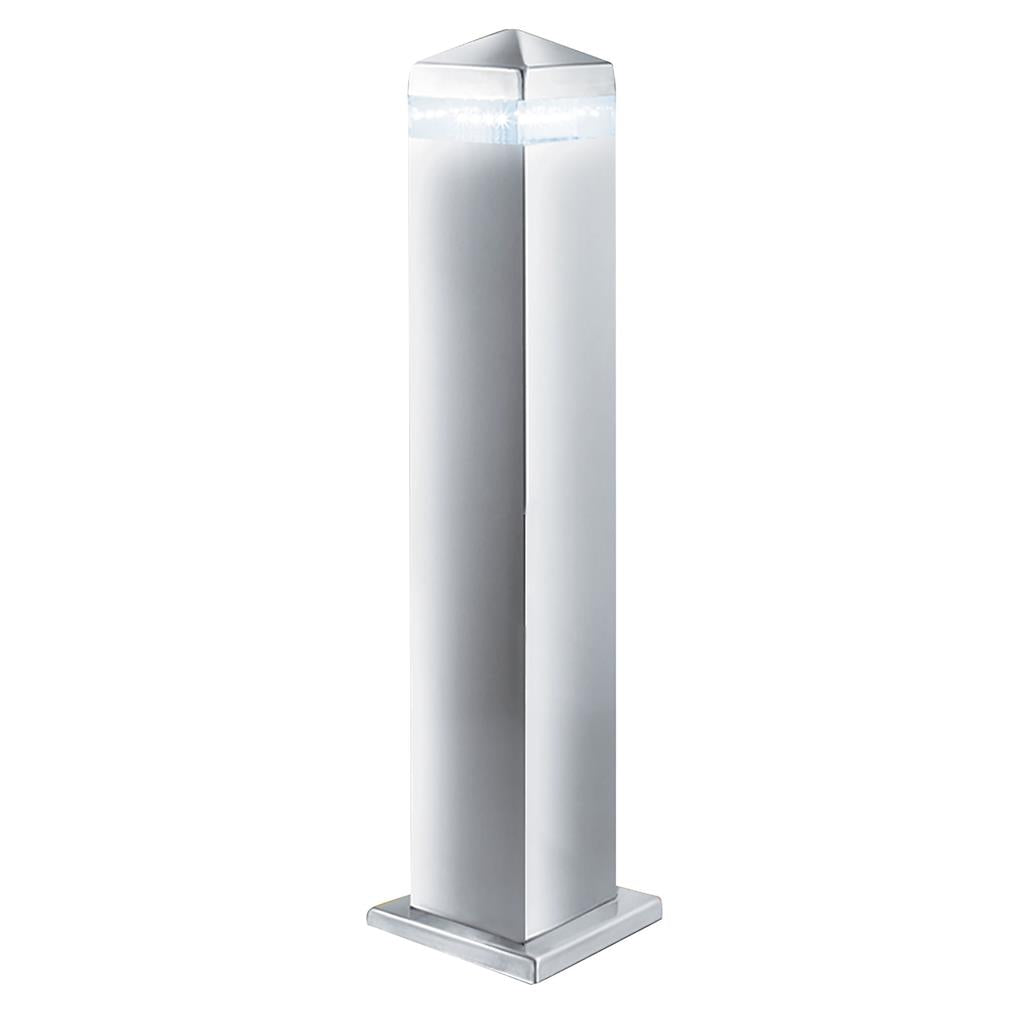 Searchlight India Led Outdoor Post - 45Cm Satin Silver Square - 16 Leds 7202-450
