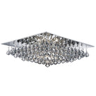 Searchlight Hanna - 8Lt Square Flush Ceiling, Chrome, Clear Crystal Pyramid Drops 7308-8Cc