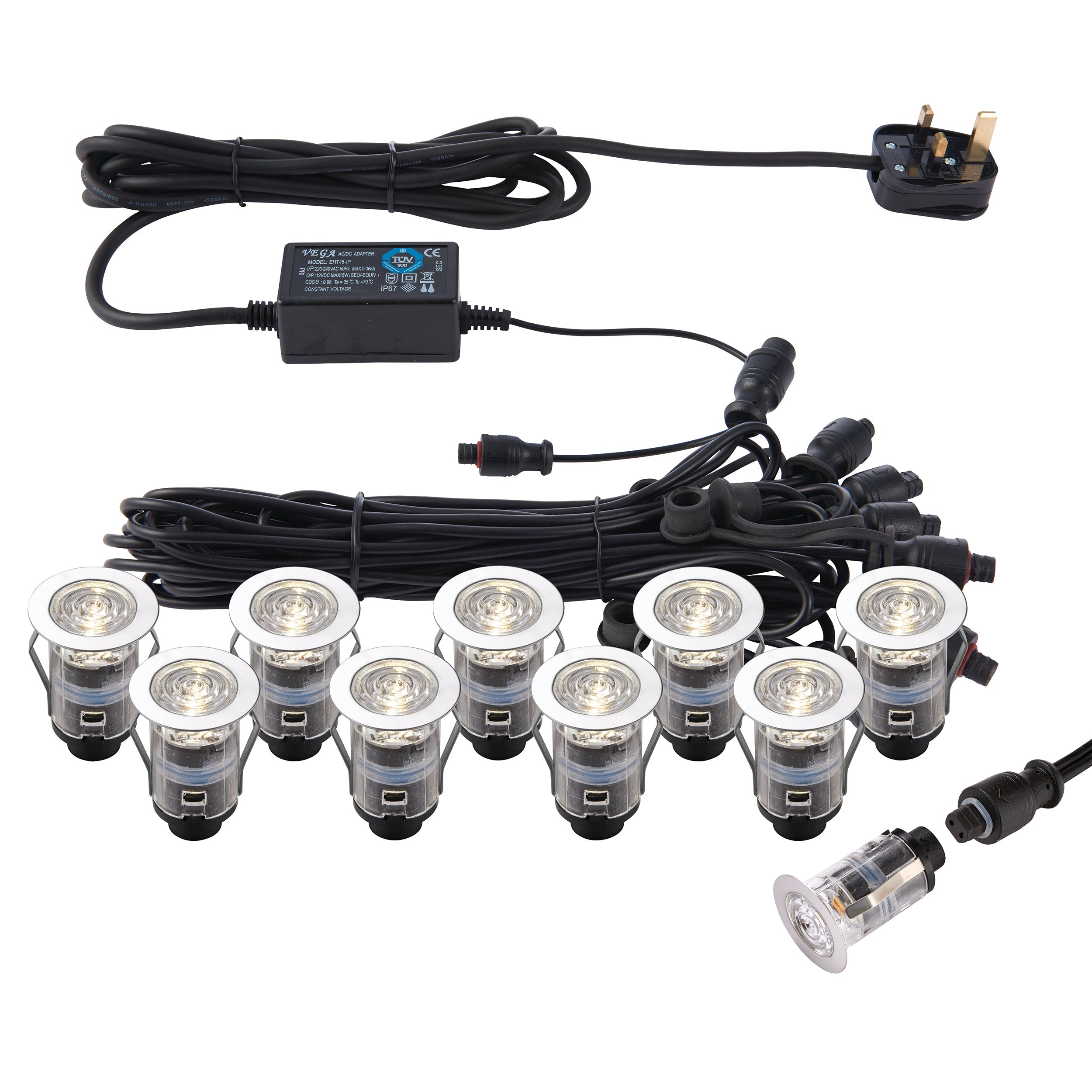 Saxby Lighting IkonPRO CCT 3000K/4000K 25mm kit IP67 0.75W 73347