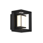 Searchlight Chaplin Rectangular Led Wall Light, Matt Black - 100Mm 74303-1Bk