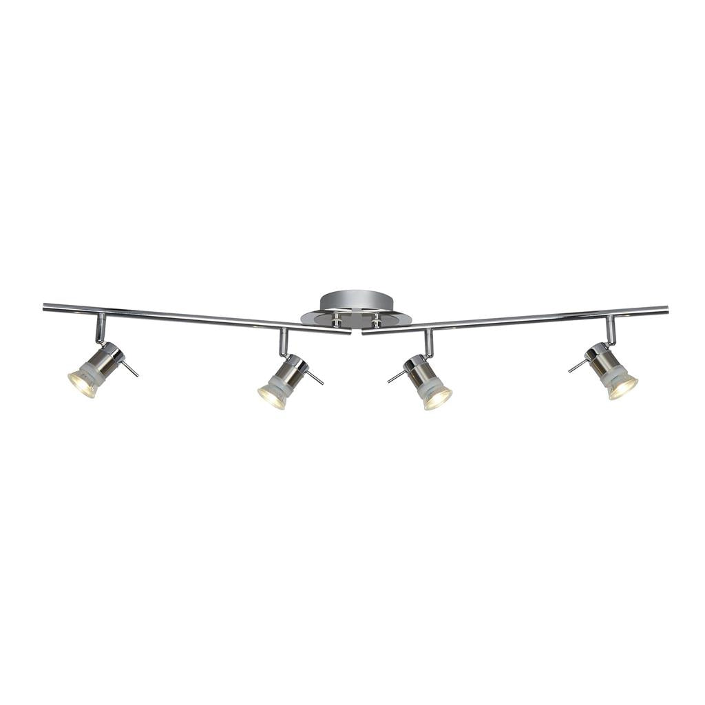 Searchlight Aries (Gu10 Led) Ip44 4Lt Cc Spotlight Bar 7444Cc-Led