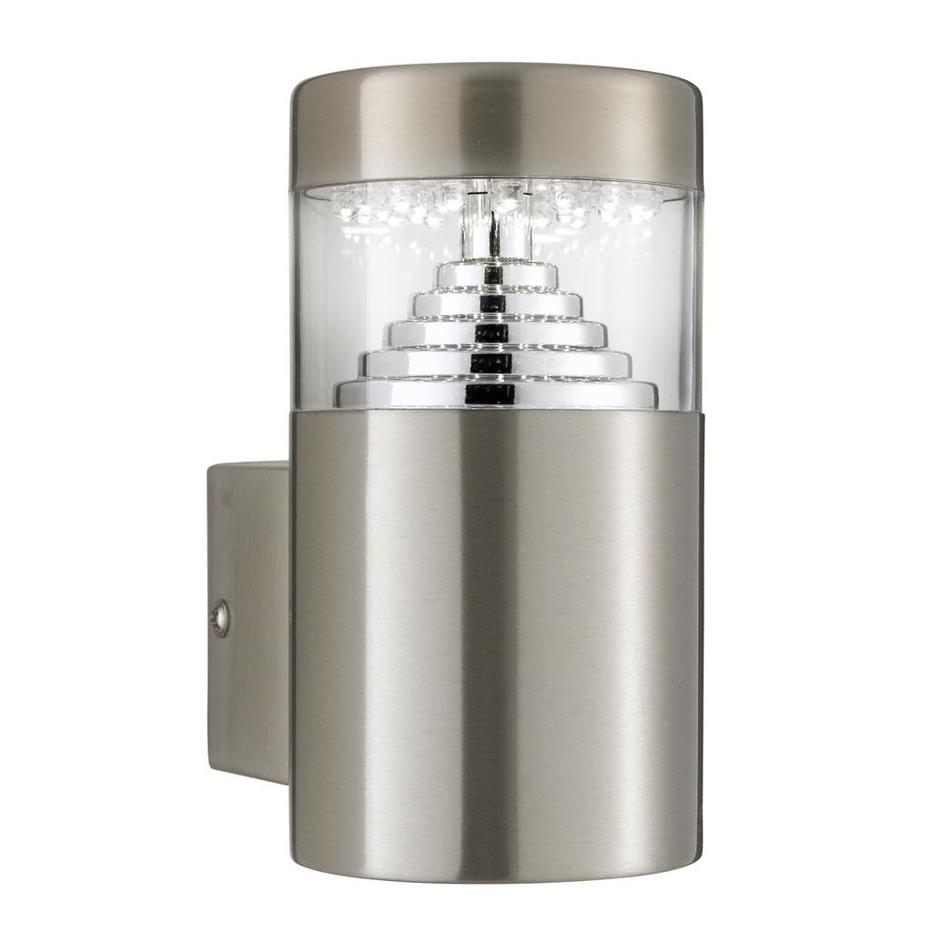Searchlight Brooklyn Led Outdoor Wall Light - Stainless Steel Sq Backplate 7508
