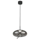 Searchlight Lisbon 1Lt Led Pendant,Black And Smoked Glass 75131-1Sm