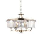 Lightologist Antique brass plate & clear cut glass Multi arm lamp Pendant Light WIN13102505