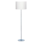 Searchlight Carter Floor Lamp - Chrome Round Base Ivory  Drum Shade 7550Cc