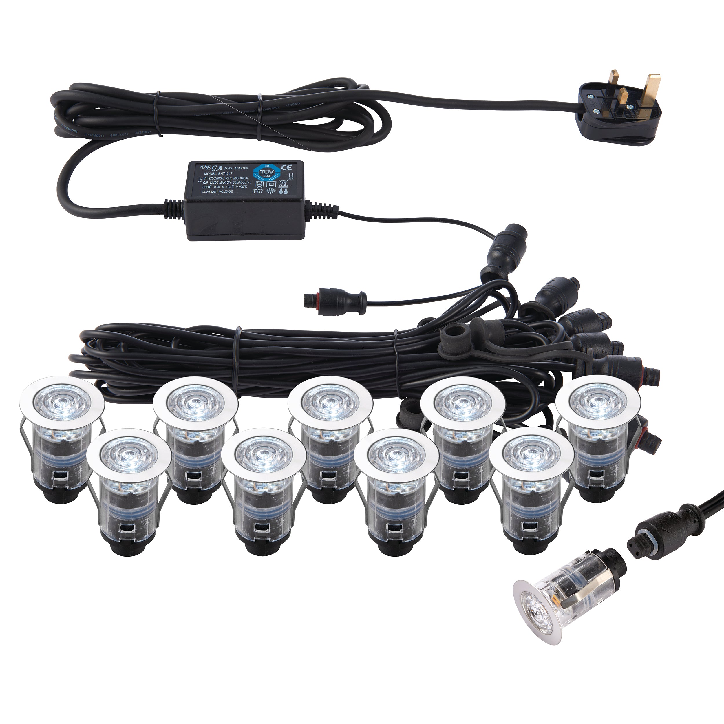 Saxby Lighting IkonPRO CCT 6500K/Blue 25mm kit IP67 0.75W 76615