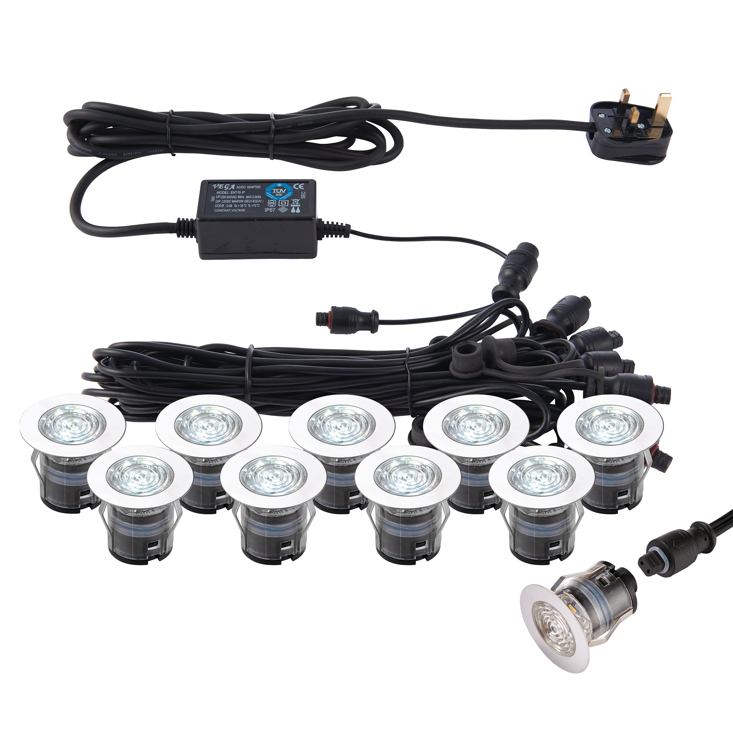 Saxby Lighting IkonPRO CCT 6500K/Blue 35mm kit IP67 0.75W 76616