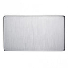 7777/SC 2 Gang Blank Plate Satin Chrome