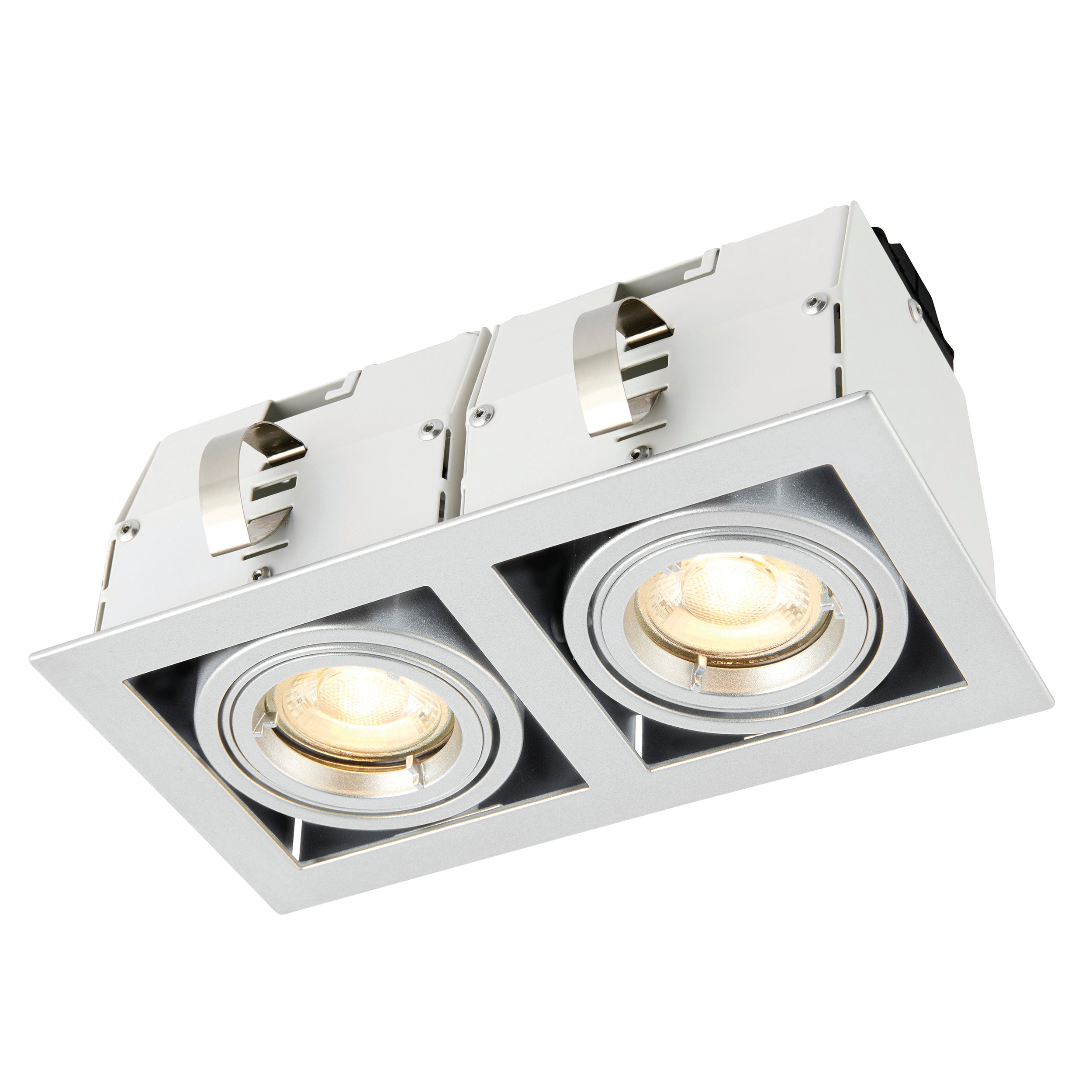 Saxby Lighting Garrix silver Twin 50W 78536