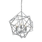 Searchlight Cube 3Lt Pendant, Geometric Cube Frame, Chrome 7863-3Cc