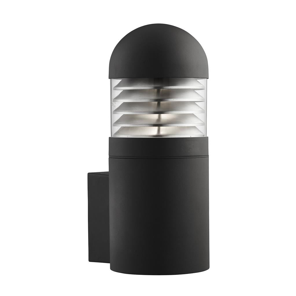 Searchlight Bronx  - Bollards & Post Lamps - Large Outdoor Cylinder Wall Bracket - Black 7899Bk