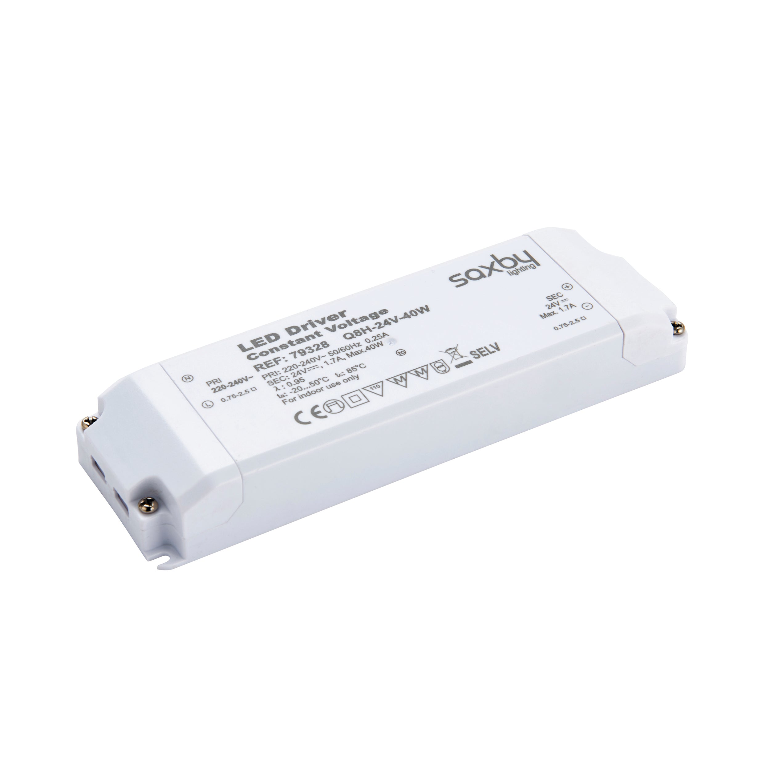 Saxby Lighting LED driver constant voltage 24V 40W 79328