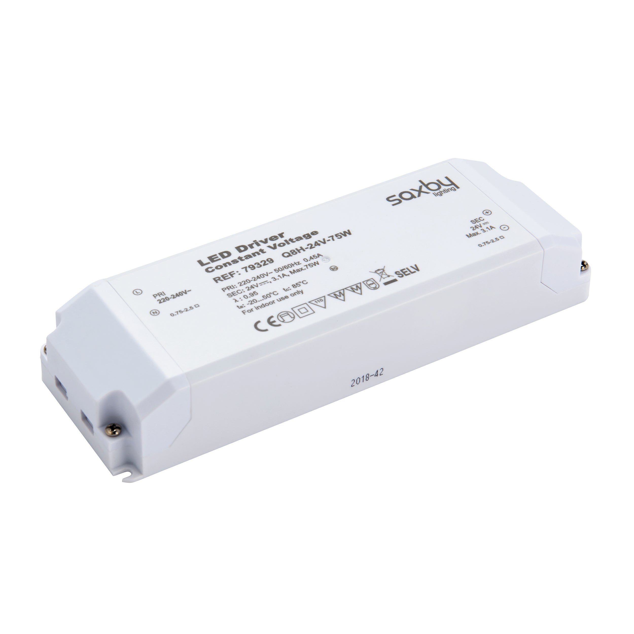 Saxby Lighting LED driver constant voltage 24V 75W 79329