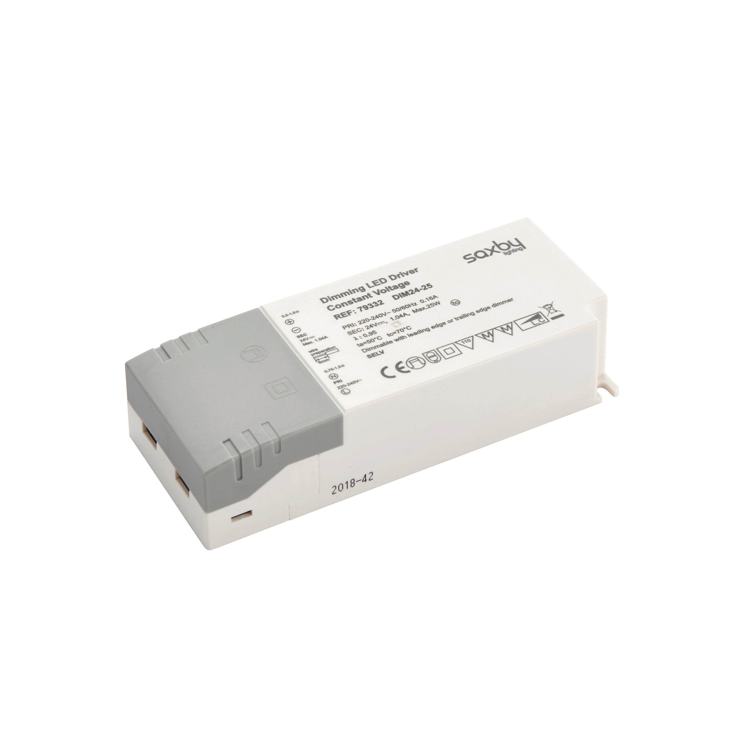 Saxby Lighting LED driver constant voltage dimmable 24V 25W 79332