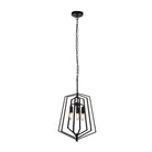 Searchlight Slinky 3Lt  Metal Adjustable Matt Black Pendant 7973Bk