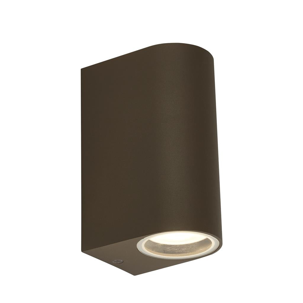 Searchlight Led Outdoor & Porch (Gu10 Led) Ip44 Wall Light 2Lt Rust Brown 8008-2Rus-Led