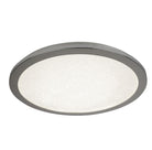 Searchlight Led Flush Ceiling Light, Dia 30Cm, Chrome And Crystal Sand, Ip44 8100-30Cc