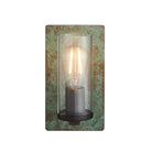 Lightologist Verdigris bronze plate & clear glass Metal Wall Light WIN13106721