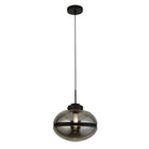 Searchlight Meringue 1Lt Smoked Pendant With Black Band Detail 8131-1Sm