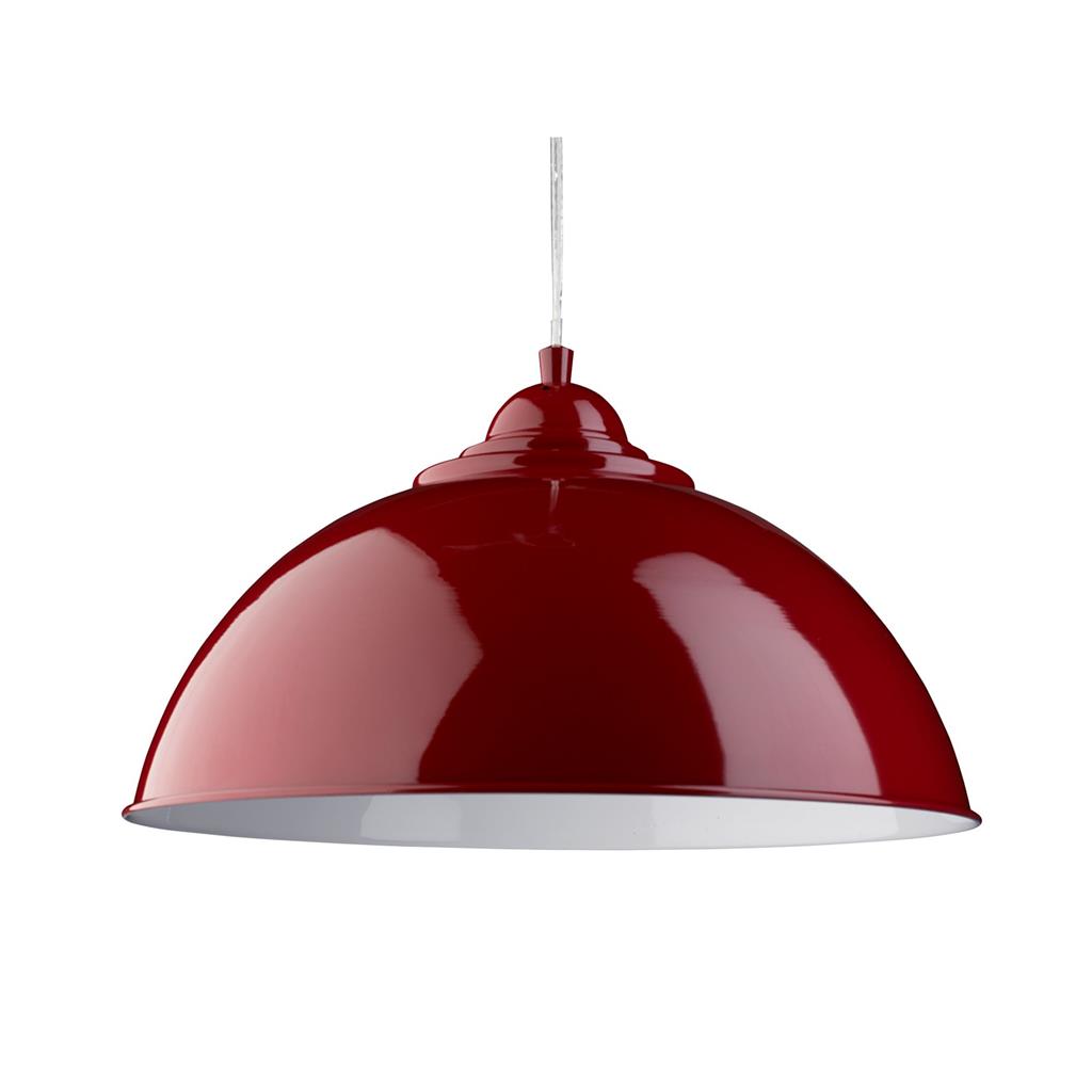 Searchlight Fusion - Pendant Half Dome Red 8140Re