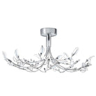 Searchlight Wisteria 8Lt Cc Ftg With Wh Frosted Leaves 81510-10Wh