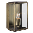 Searchlight Box - Outdoor Wall & Porch  Light - 1Lt Ant/Brass Rect Box 8204Ab