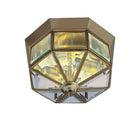 Searchlight Pisa Iii Flush Ant/Brass C/Fitting 23Cm 8235Ab