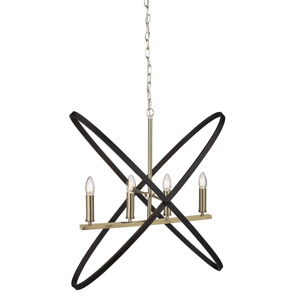 Searchlight Hoopla 4Lt Pendant, Bronze 8244-4Bz