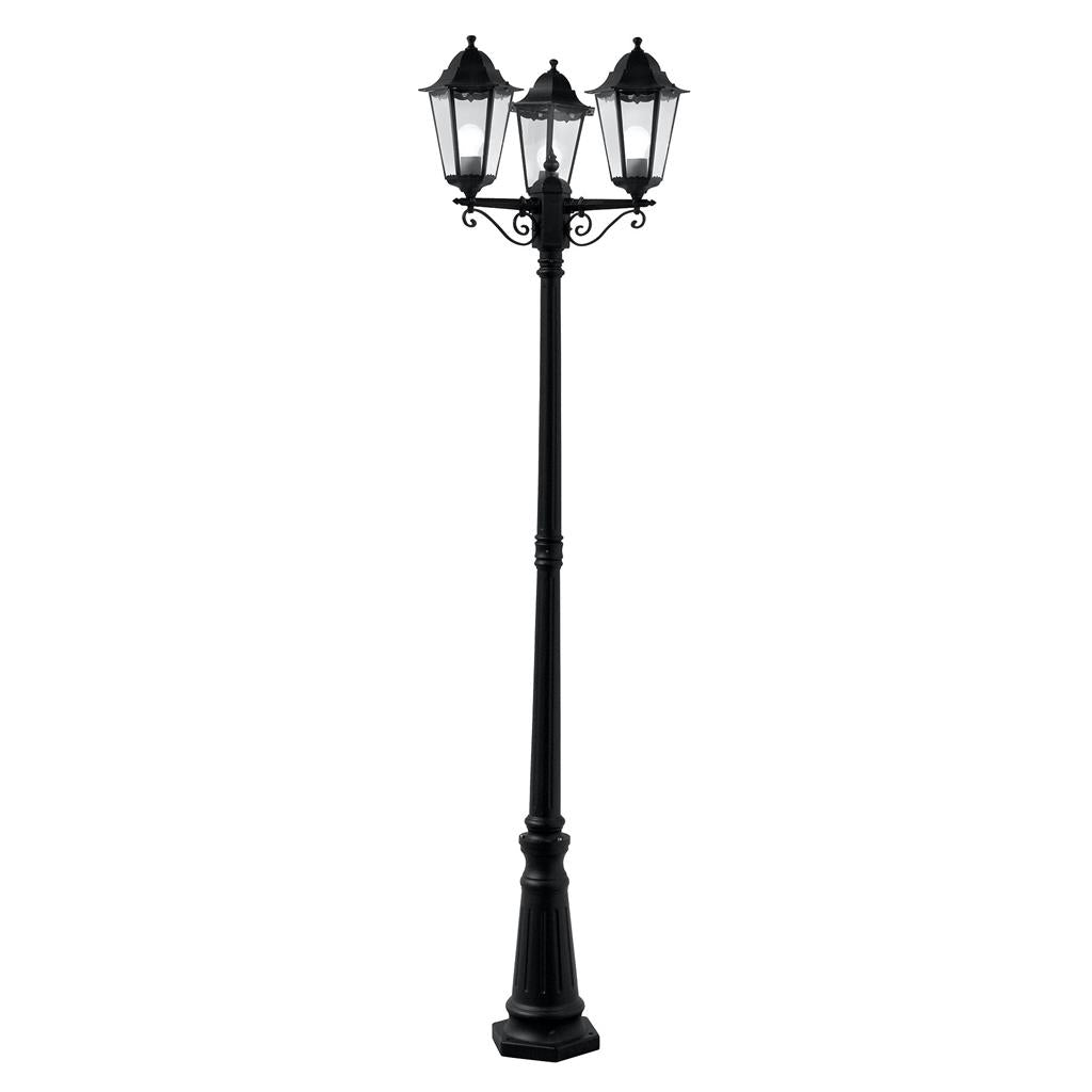 Searchlight Alex Outdoor Post Lamp - 3Lt Black Ht 220 82540Bk