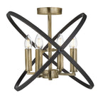 Searchlight Hoopla 4Lt Semi Flush, Bronze 8344-4Bz