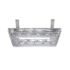 Searchlight Vesuvius -  26Lt Rectangle Crystal Ceiling, Chrome, Clear Coffin Drop Trim & Ball Drops 8382Cc