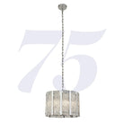 Searchlight Alexandra 5Lt Satin Silver Pendant With Aquatex Glass And Metal Bars 8405-5Ss