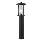 Searchlight Pagoda 1Lt Outdoor Post (730Mm Height) - Black With Clear Glass 8478-730