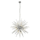 Searchlight Starburst 10Lt Chrome Pendant With Clear Glass Bead Detail 8610-10Cc