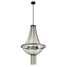 Searchlight Baguette 5Lt Pendant, Black With Satin Brass 86353-5Bk