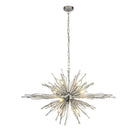 Searchlight Starburst 8Lt Chrome Pendant With Clear Glass Bead Detail 8638-8Cc