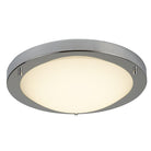 Searchlight Geneva Led Flush Satin Silver Fitting, Opal Glass, 12W 8702Ss