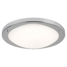 Searchlight Geneva Led Flush Satin Silver Fitting, Opal Glass, 20W 8703Ss