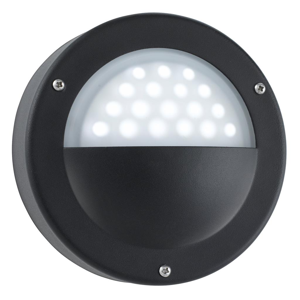 Searchlight Led Outdoor Wall Light Black - White Led 8744Bk