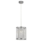 Searchlight Elise 1Lt Pendant, Chrome, Crystal Drops 8831Cc