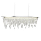 Searchlight Drape (Dim) Led Ceiling Bar (65Cm Length), Chrome, Crystal Waterfa 8857Cc