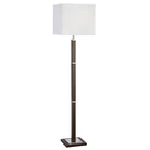 Searchlight Waverley Floor Lamp 1Lt Brown Wood/Ss Rectangular 8880Br