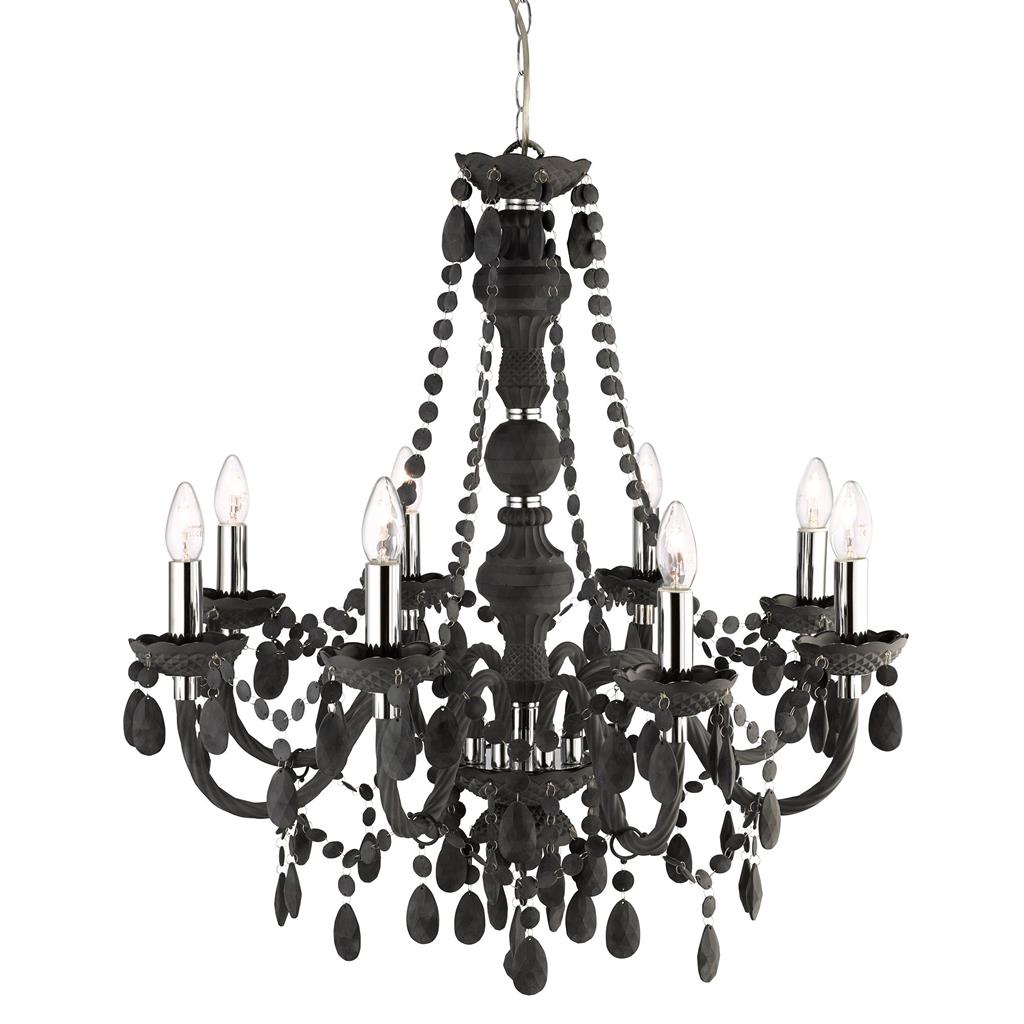 Searchlight Marie Therese - 8Lt Ceiling, Charcoal Grey Acrylic 8888-8Gy