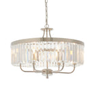 Lightologist Bright nickel plate & clear cut glass Multi arm lamp Pendant Light WIN1390263