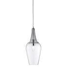 Searchlight Whisk Pendant - Chrome & Clear Glass 8911Cc