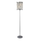 Searchlight Elise 2Lt Floor Lamp, Chrome, Crystal Drops 8932Cc