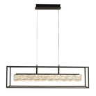 Searchlight Elevator Led Crystal Pendant With Matt Black Frame. Dimmable 89562Bk