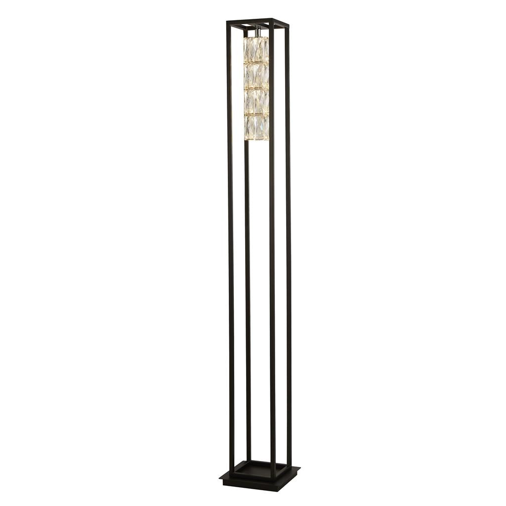 Searchlight Elevator 1Lt Floor Lamp - With Matt Black Frame. 89563Bk