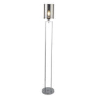 Searchlight Catalina 1Lt Floor Lamp, Chrome, Smoked Glass Shades 9053Cc